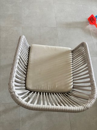 Silla Sklum Beige/Gris Tela y Metal