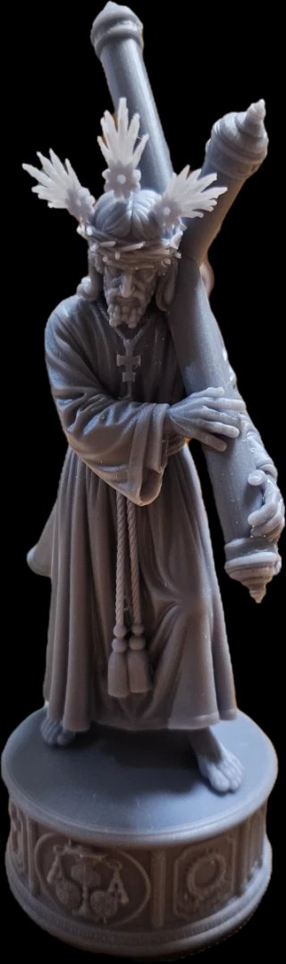 Figura Cristo con Cruz Bronce