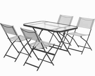 Mesa y 4 Sillas Jardín Outsunny