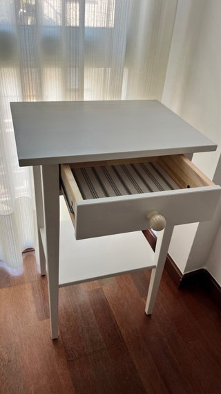 Mesita Noche Ikea Hemnes Blanca Madera
