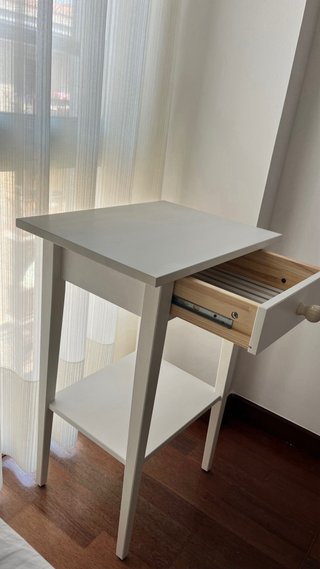 Mesita Noche Ikea Hemnes Blanca Madera