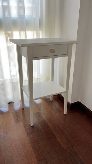 Mesita Noche Ikea Hemnes Blanca Madera