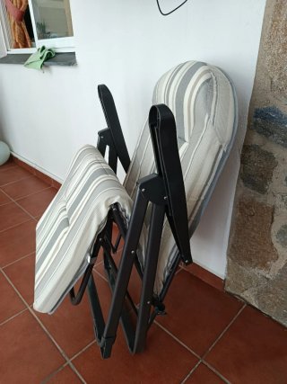 Tumbona de jardín plegable + cojín