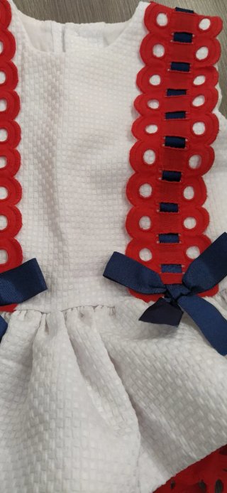 Vestido bebé blanco 12 meses