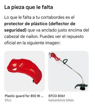 Cortacésped eléctrico rojo, leer bien.