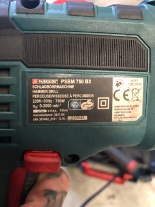 Taladro Percutor Parkside PSM 750 B3