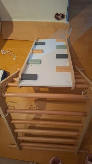 Escalera de aprendizaje de madera para niños