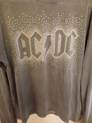 Camiseta ACDC gris niña edad 13/14 164 cm