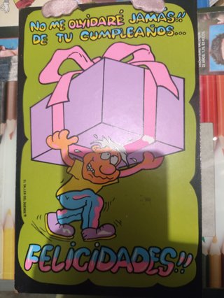 Tarjeta de cumpleaños No me olvidaré jamás