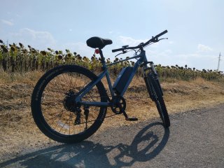 Bicicleta Montaña Eléctrica Gris