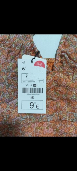 Top Lefties flores naranja