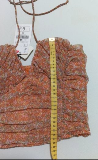 Top Lefties flores naranja