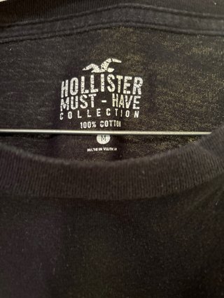 Camiseta Hollister Talla M Negra