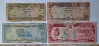 Lote 8 Billetes Afganistán
