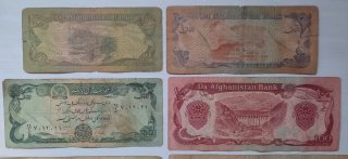 Lote 8 Billetes Afganistán