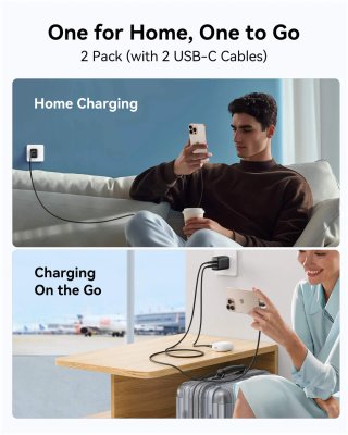 Pack 2 Cargadores INIU 30W + 2 Cables USB-C 1.5m