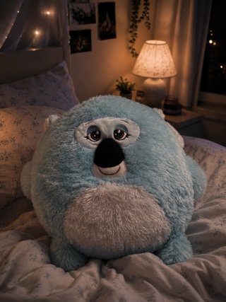 Peluche azul suave