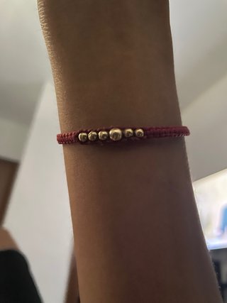 Pulsera Oro 18k con Bolas Doradas