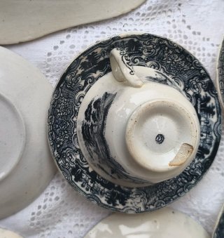 Conjunto Loza La Cartuja-Pickman Azul y Blanco