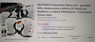 Pack 6 Protecciones + 3 Calcetines Patinaje/Roller