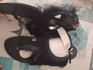 Sandalias planas negras talla 39