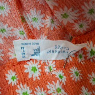 Falda naranja floral Primark