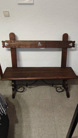 Banco rústico madera restaurado