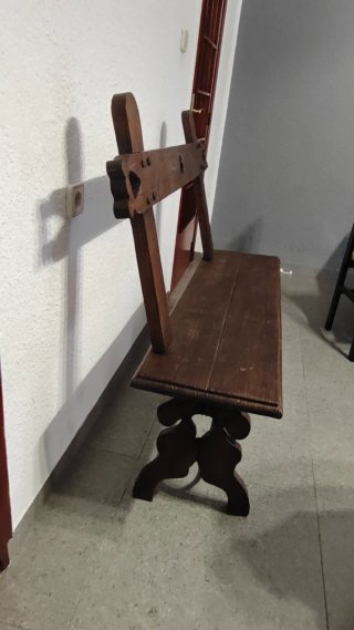 Banco rústico madera restaurado