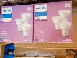 6x Bombillas LED Philips GU10 Blancas