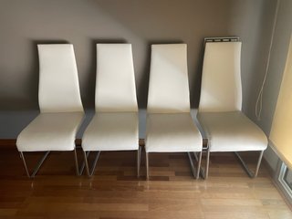Mesa centro cristal negro + 6 sillas comedor