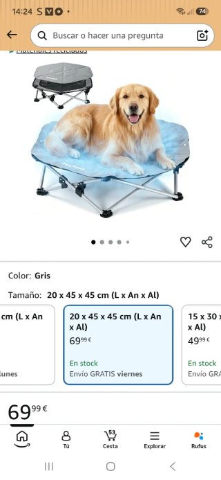 Cama para perro plegable Pecute