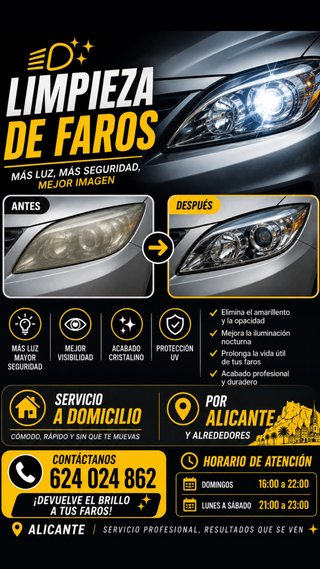 Limpieza de faros