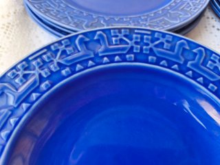 Conjunto Vajilla y Café Vintage Azul
