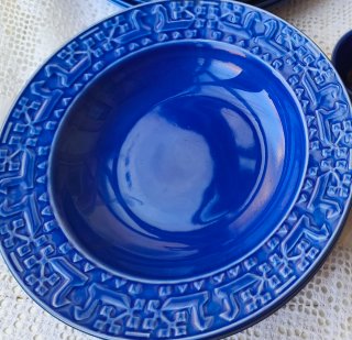 Conjunto Vajilla y Café Vintage Azul