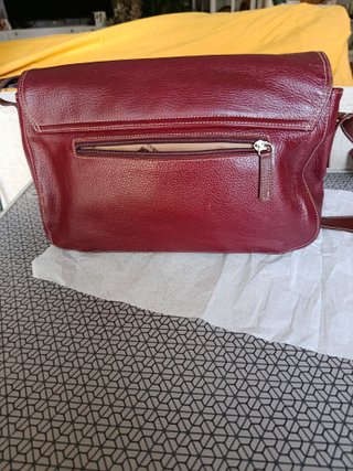 Bolso piel granate 35x19x10