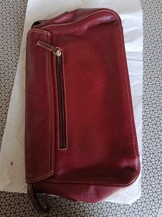 Bolso piel granate 35x19x10