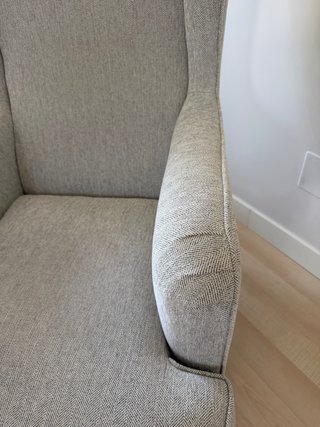 Butaca de tela gris, excelente estado!!!