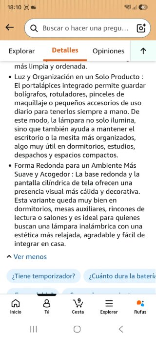 Lámpara de mesa regulable con carga inalámbrica nu