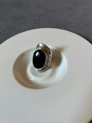 Anillo Plata y Onix Negro