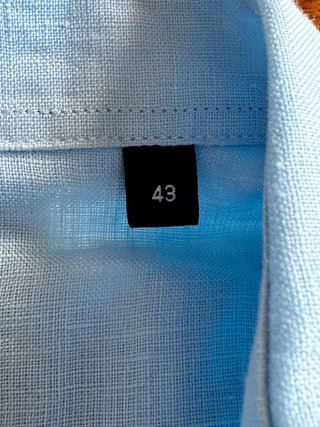 Liu Jo Camicia in Lino Taglia 43 Uomo Azzurro Chia