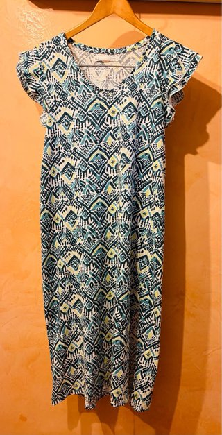 Vestido estampado manga corta