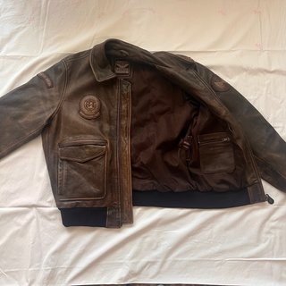 Chaqueta Redskins Aviador Piel Marrón