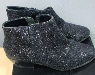 Botines Bimba y Lola Glitter Negro/Plata