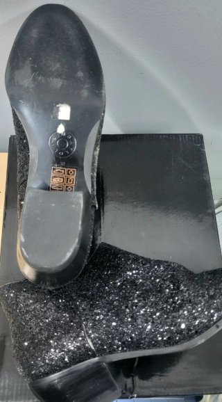 Botines Bimba y Lola Glitter Negro/Plata