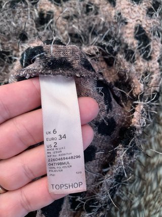 Top sin mangas estampado leopardo