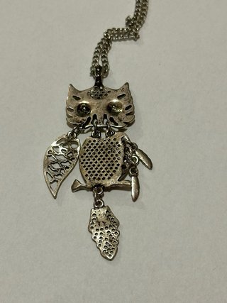 Collana gufo vintage Y2K portafortuna