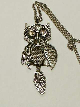 Collana gufo vintage Y2K portafortuna