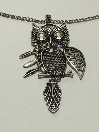 Collana gufo vintage Y2K portafortuna