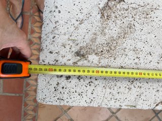 Mesa rústica hierro y cemento