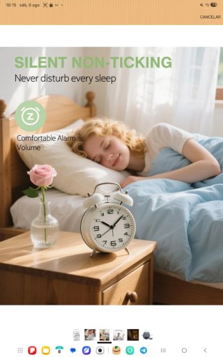 Reloj despertador analógico blanco